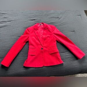Express Red Blazer Vibrant Suit Jacket